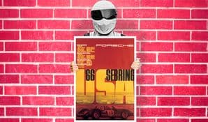 Porsche 1966 Sebring USA Art - Wall Art Print Poster   - Racing Sport Car