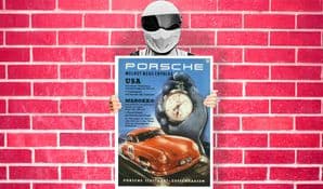 Porsche Meldet Neue Erfolge USA Art - Wall Art Print Poster   - Racing Sport Car