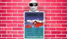 Porsche Sebring 1959 Art - Wall Art Print Poster   - Racing Sport Car