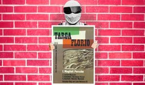 Porsche Targa Florio Maglioli Racing Art - Wall Art Print Poster   - Racing Sport Car