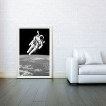 Space Walk, Prints & Posters, Decorative Arts , Wall Art Print, Poster Any Size - Black and White Poster