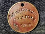 American Legion National Convention 1937, Handmade Dog Tag (on Seagrams Token), VF, AG338
