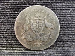 Australia, Silver (.925), One Shilling 1913 (Scarce), Poor, OL467