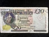 Bank of Ireland, Belfast, 20 Pounds 2005, VG, BKN94