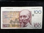 Belgium, 100 Francs 1982-94, VG, BKN336