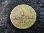 British, "No 20" Free Package of Mints Token, F, JO589