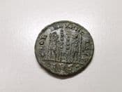 Constantine II (330-331 AD), AE Follis, Soldiers & Standards, Trier Mint, F, SC530
