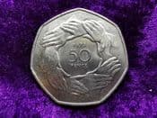 Elizabeth II, 50 Pence 1973 (EEC), EF, SC1351