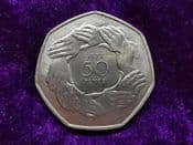 Elizabeth II, 50 Pence 1973 (EEC), EF, SC1908