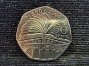 Elizabeth II, 50 Pence 2000 (Public Libraries), VF, NO084