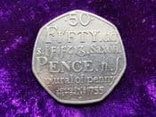 Elizabeth II, 50 Pence 2005 (Johnsons Dictionary), VF, SC1696