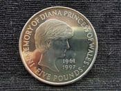 Elizabeth II, Five Pounds 1998 (Diana Memorial), UNC, NO321