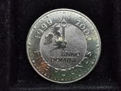 Elizabeth II, Five Pounds 1999 (Millennium), AUNC, MY300