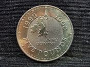 Elizabeth II, Five Pounds 1999 (Millennium), EF, NO324