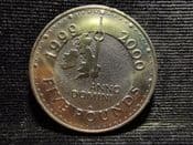 Elizabeth II, Five Pounds 1999 (Millennium), EF, SP100