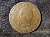 France, 10 Centimes 1853 A, AF, AG227