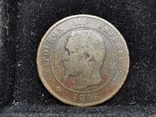 France, 10 Centimes 1856 K, Fair, MY295