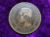 France, 10 Centimes 1856 W, F, SC099