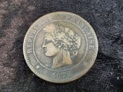 France, 10 Centimes 1872 K, F, MO167