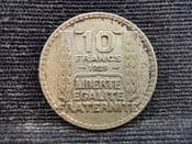 France, Silver (.680), 10 Francs 1929, VF, OL445