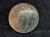 France, Silver (.900), 100 Francs 1992 (Jean Monnet), EF, OL323
