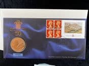 GB, 1998 Stamp & Coin Cover (Prince of Wales 50th), With British £5, NE023