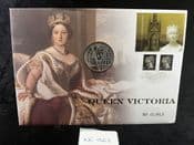GB, 2001 Stamp & Coin Cover (Queen Victoria), With British £5, NE062