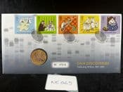 GB, 2003 Stamp & Coin Cover (DNA Discoveries), With British £2, NE065