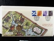 GB, 2004 Stamp & Coin Cover (Scotland), With British £1, NE027