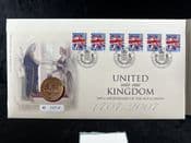 GB, 2007 Stamp & Coin Cover (Act of Union), With British £2, NE031