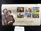 GB, 2007 Stamp & Coin Cover (Scouting Centenary), With British 50p, NE036