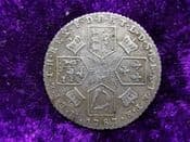 George III, Silver (.925), Sixpence 1787 (With Hearts), VF, SC1335