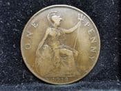 George V, One Penny 1918 H, F, JU388