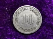 Germany, 10 Pfennig 1900 A, VF, SC082
