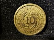 Germany, 10 Reichspfennig 1925 A, F, JL204