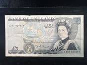 Great Britain, £5, D H F Somerset 1980-88 (LZ07), VG, BKN452