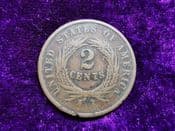 United States, Union Shield 2 Cents 1864, Fair, SC051
