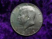 USA, Silver (.400), Kennedy 1/2 Dollar 1968 D, VF, SC2523