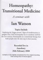 Watson, I - Homeopathy - Transitional Medicine