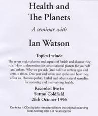 Watson, I - Health & The Planets