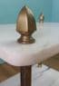 French brass & marble side table