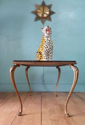 French fossilised marble coffee table