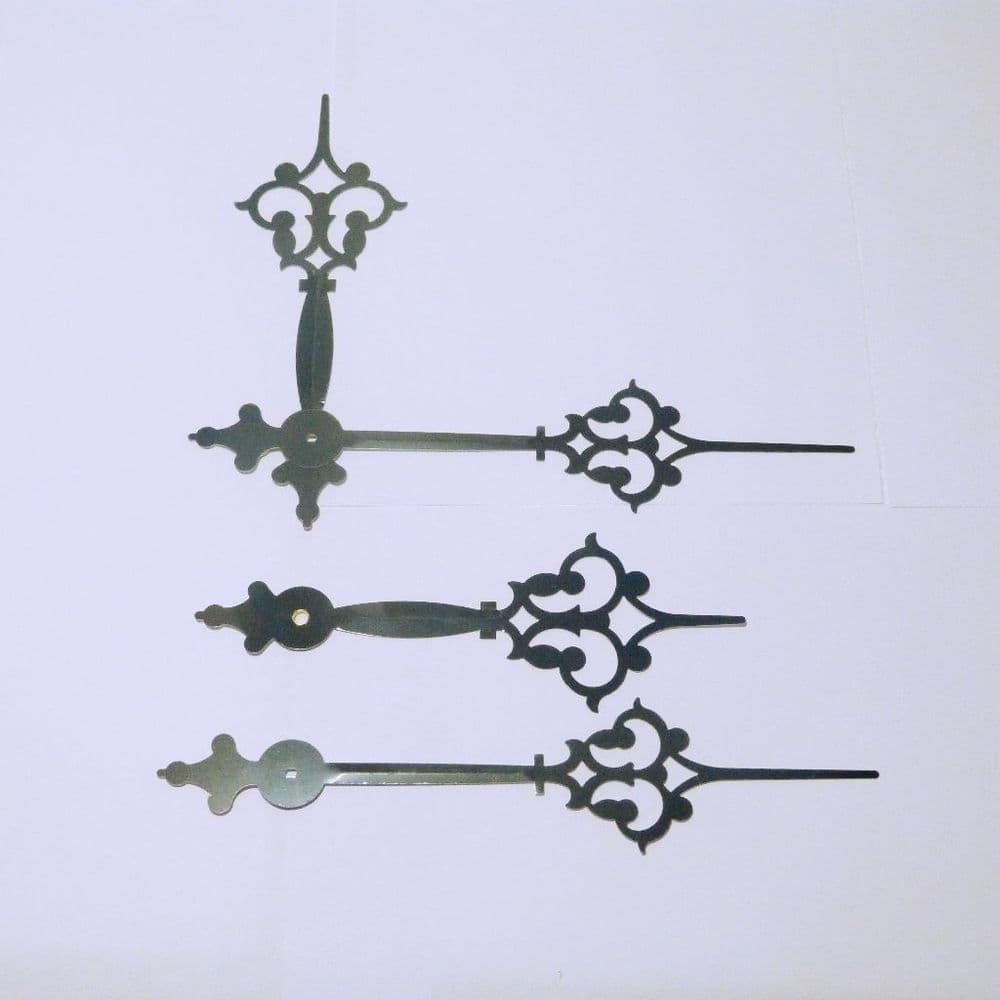 207mm Black ornate euroshaft clock hands