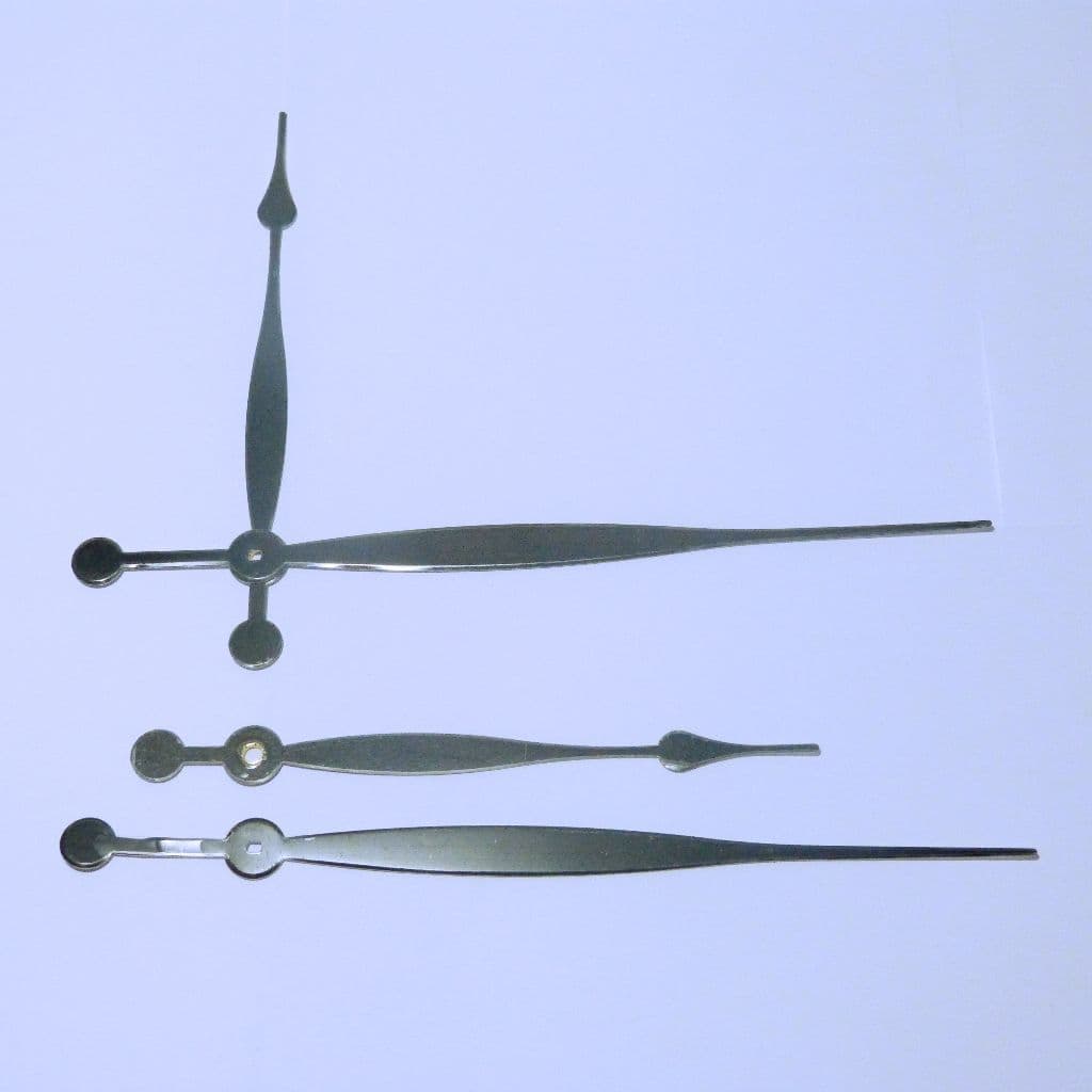 210mm Black spade euroshaft clock hands