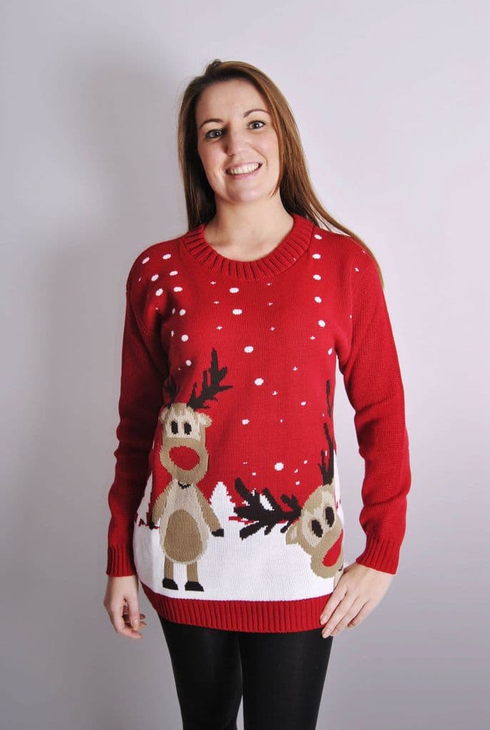 Best christmas jumpers 2019: from novelty knits to funny festive sweaters UNISEX Reindeer Scene Christmas Jumper