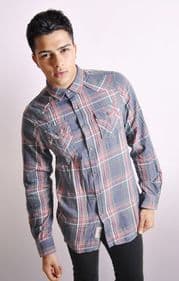 Check Flannel Shirt In Navy