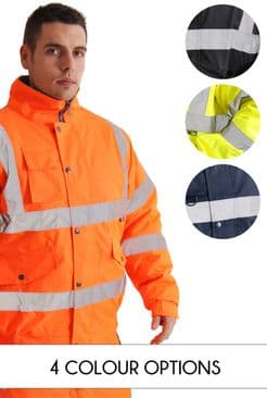 High Visibility Workwear Bomber Jacket