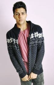 KNITTED PATTERN ZIP-UP