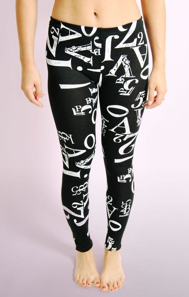 Letter Print Leggings