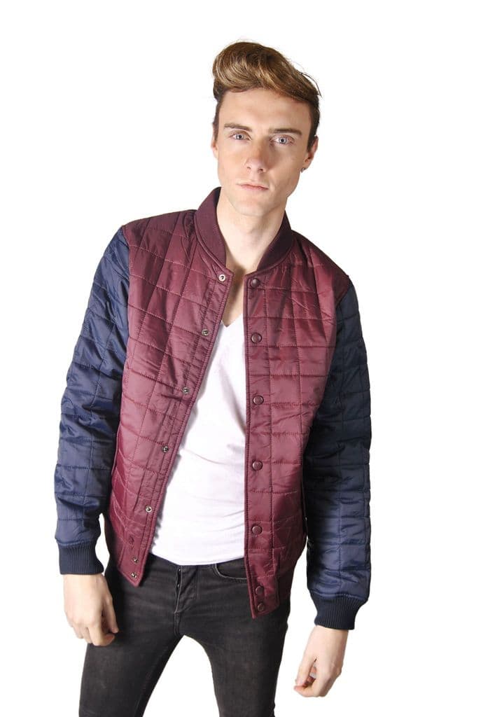 Mens Quilted Baseball Jacket